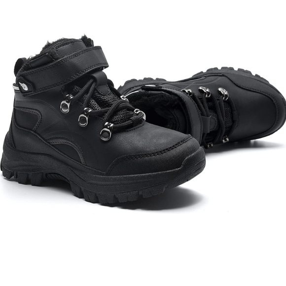 ephiza Boys Winter Warm Hiking Snow Boots Outdoor Insulated Fur Lined - Picture 1 of 10